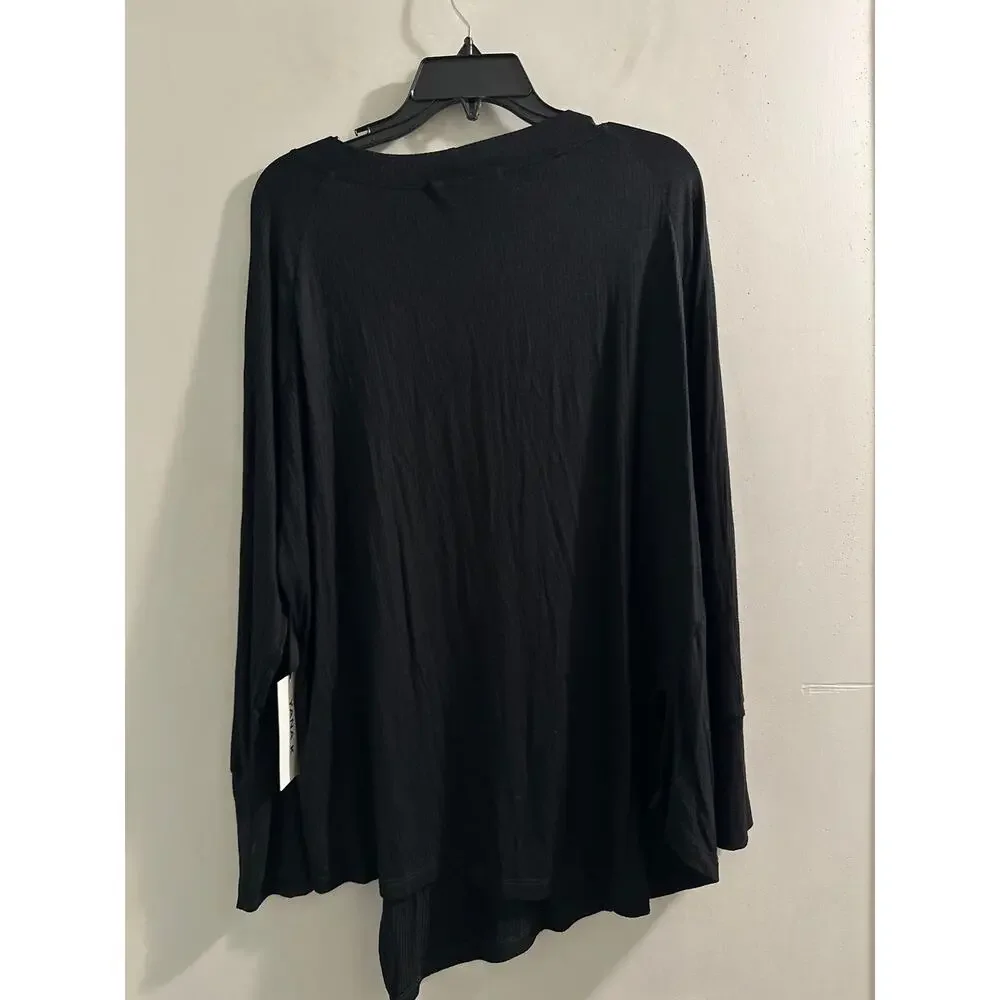 🔴Yana K Black long sleeve tunic‎ top one size